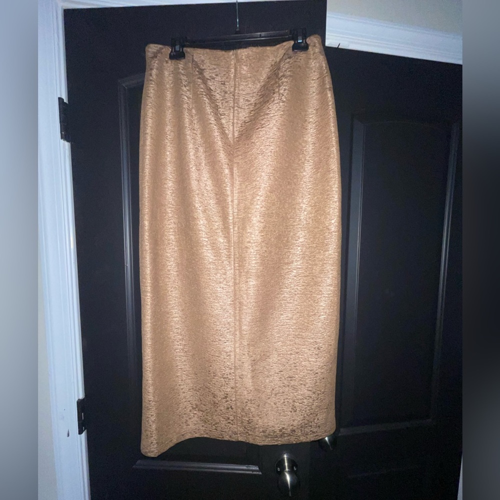 Nasty Gal Tan chain midi Pencil Skirt - Picture 4 of 5